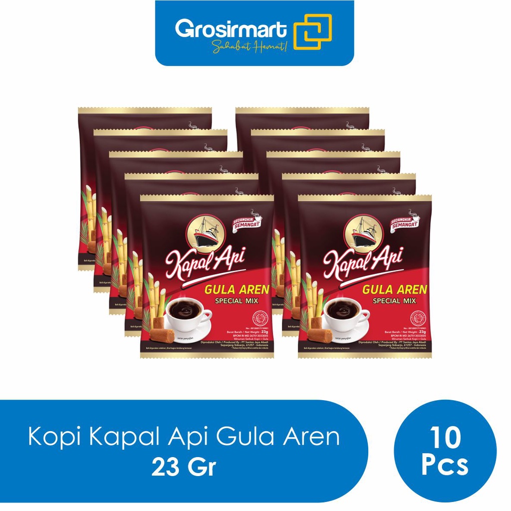 

Kopi Kapal Api Gula Aren | 1 Renceng ( 10 Pcs)