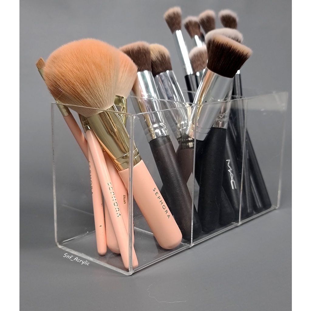 ACRYLIC BRUSH HOLDER TEKUKAN / KOTAK PENYIMPAN BRUSH / BRUSH MAKE UP / TEMPAT PENYIMPAN BRUSH