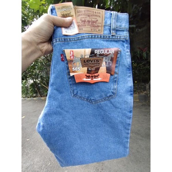 Celana Jeans Panjang Pria Standar Crem