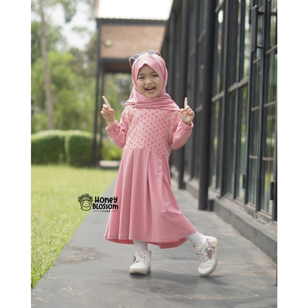 HONEYBLOSSOm gamis bayi lucu / gamis bayi perempuan alesha / gamis bayi perempuan 0 6 bulan