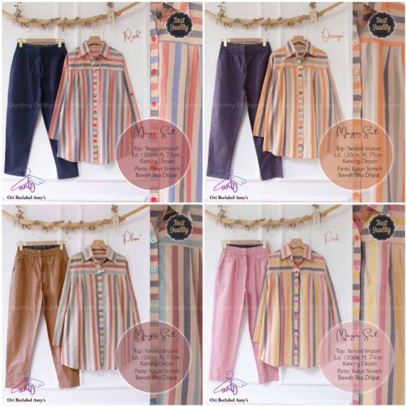 MS COD MAGA SET ONE SET WANITA JUMBO MOTIF GARIS LD120 HARIAN SETELAN WANITA JUMBO TERBARU