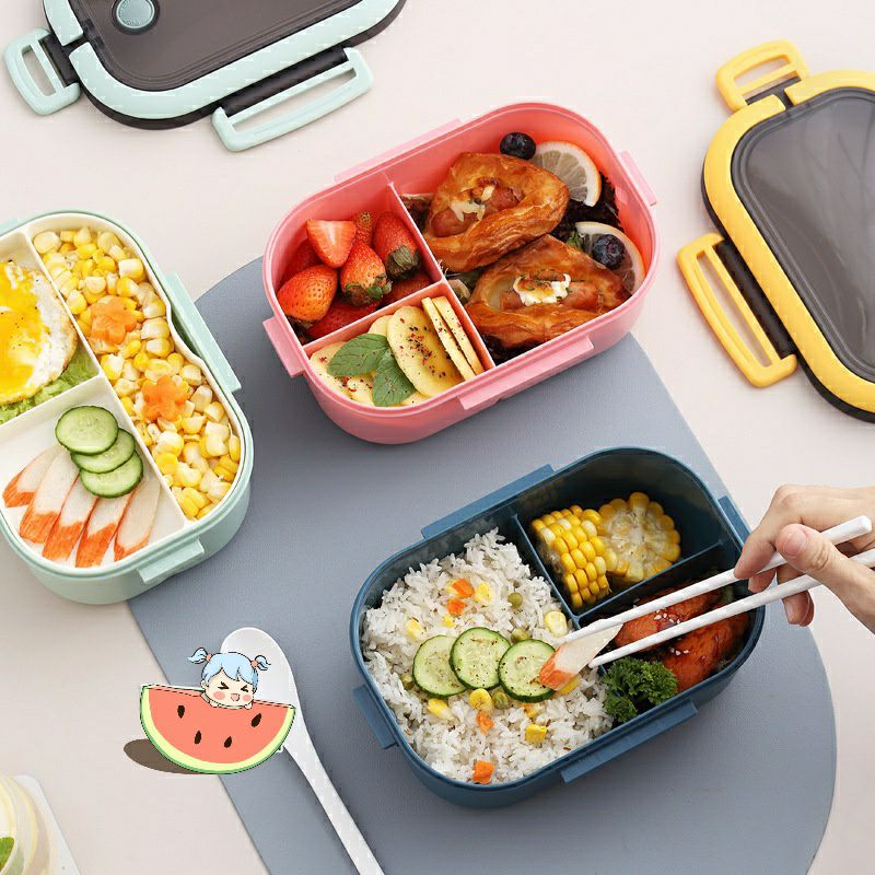 ~ PIYOSHI08 ~ Kotak Tempat Makan Lunch Box Transparant Bento - Bpa free  Dengan Lubang Udara PD125