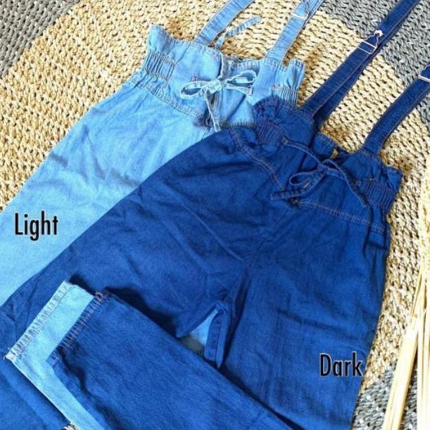 Baju GIRLYS OVERALL JEANS PREMIUM Tanpa Dalaman - Celana Kodok Baju Kodok Setelan Wanita Muslimah Ce