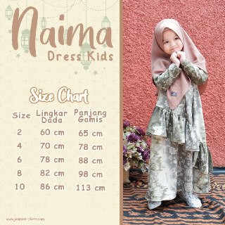 Naima Kid Dress | Gamis Anak | Couple By Jasmine