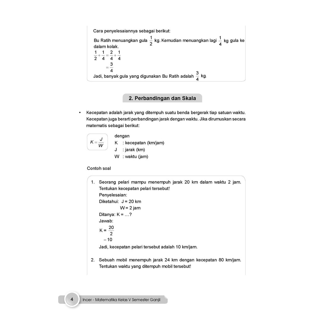 Buku Latihan Soal Matematika Pjok SD Kelas 5 Semester Ganjil Incer-4
