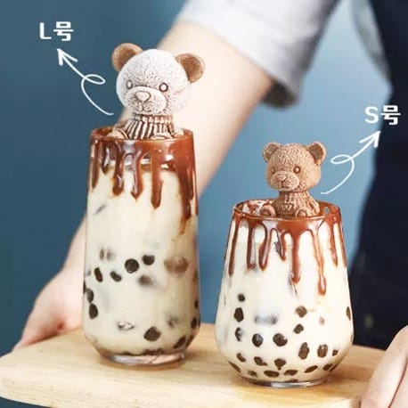 familygames CETAKAN ES BEAR silicone cetakan es batu coklat cetakan 3d es beruang bear silicon C005