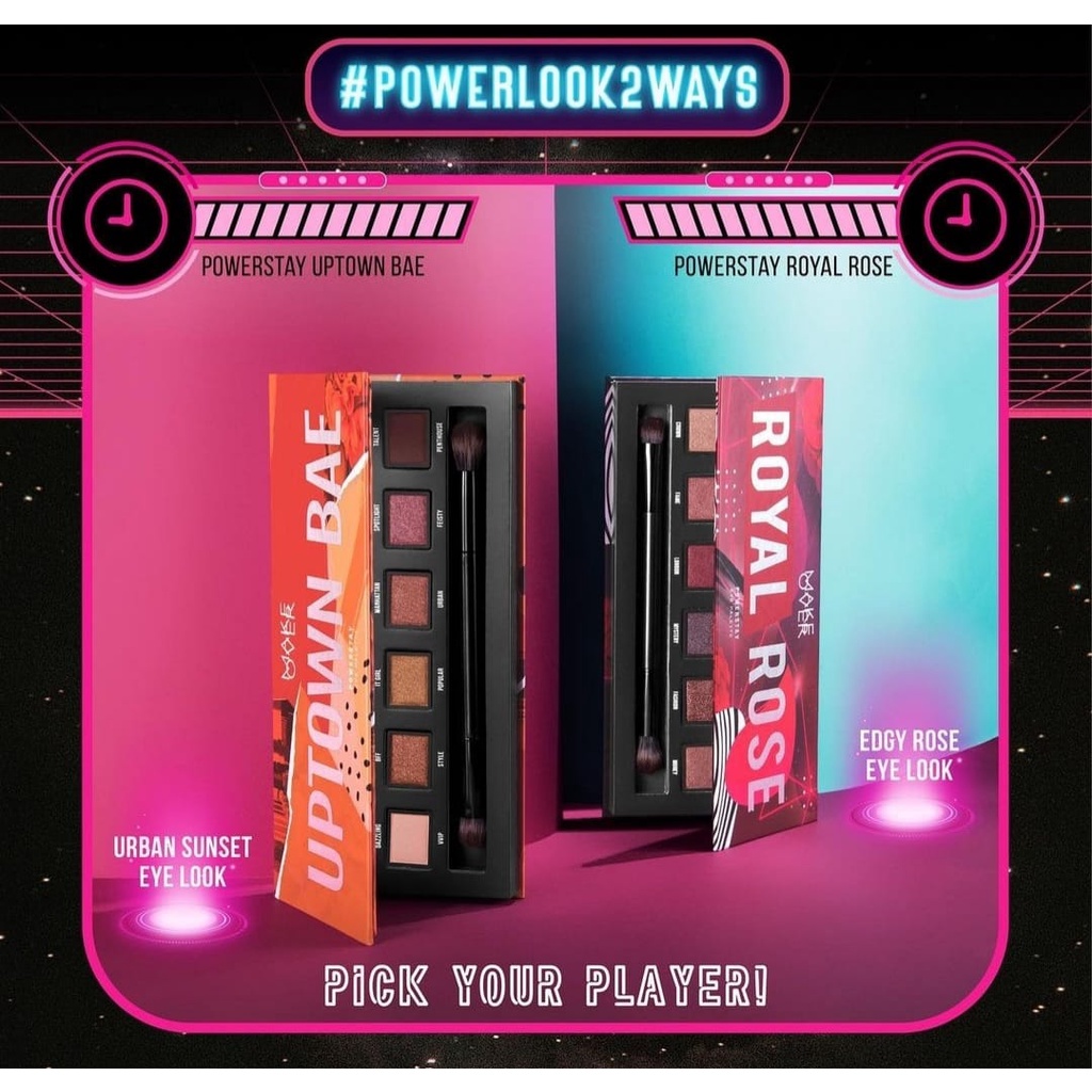 ✿ELYSABETHME✿ 𝓶𝓪𝓴𝓮𝓸𝓿𝓮𝓻 Make Over Powerstay Eye Palette | eye shadow warna intense kualitas premium dipakaipara sultan dan artis