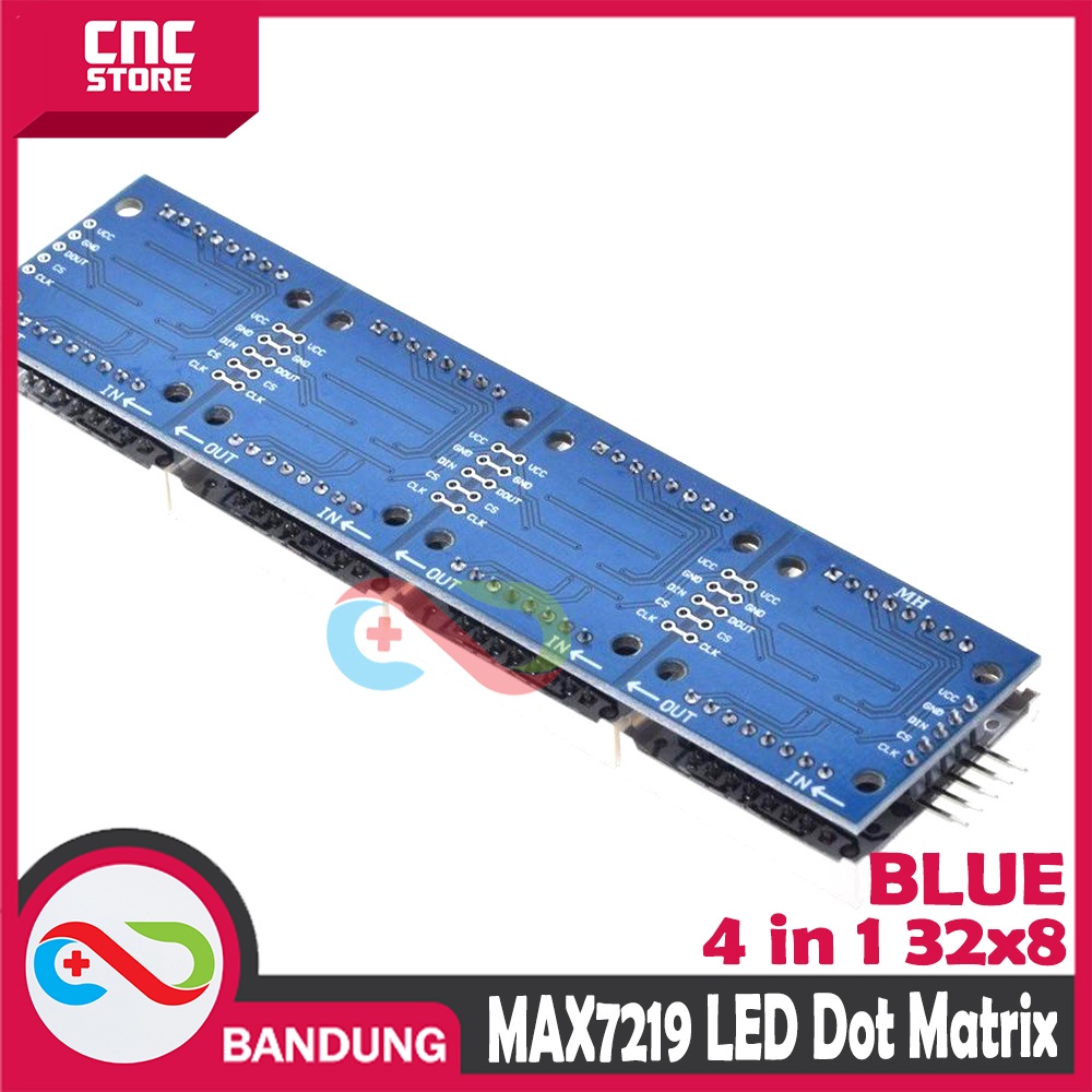 MAX7219 LED DOT MATRIX MODULE 8X8 4-IN-1 32X8 RUNNING TEXT DISPLAY BLUE