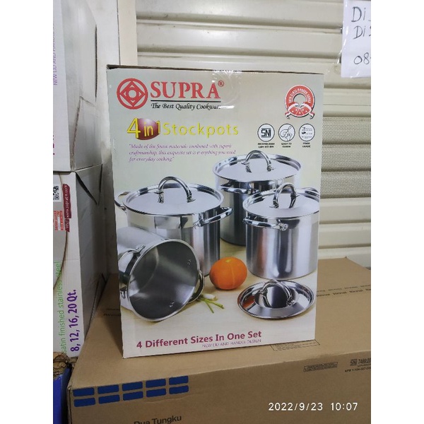 Panci Stock Pot SUPRA 4in1, Panci Stock Pot Set Supra 4 pcs