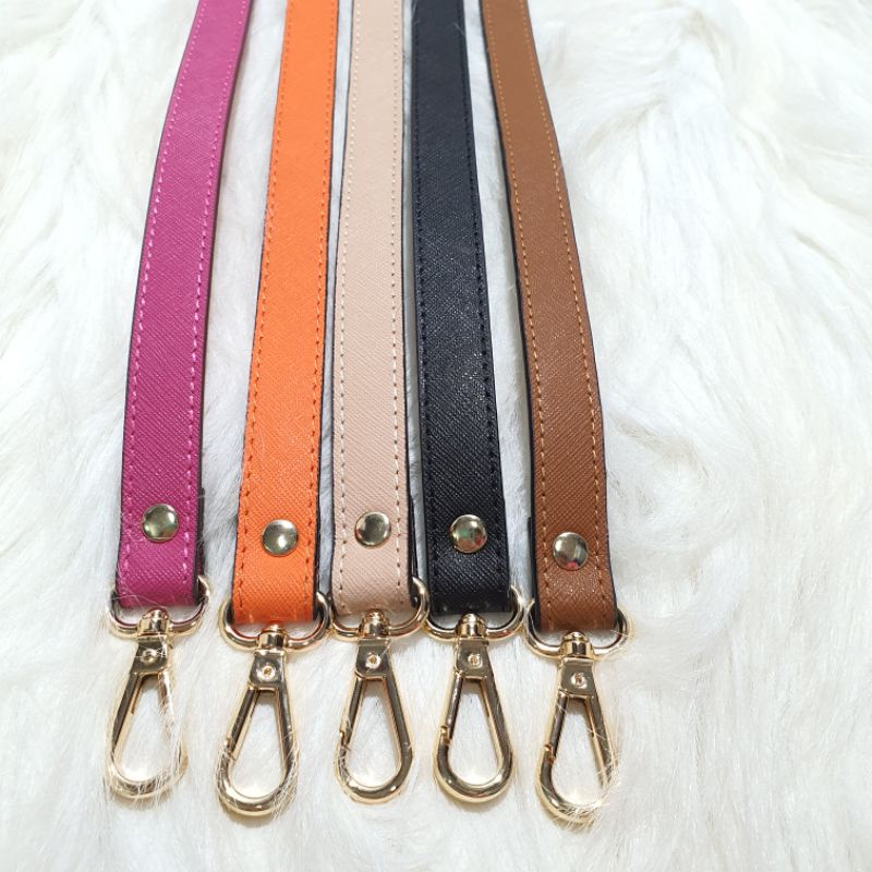 Avia short saffiano leather bag strap 1.8 x 58cm / tali tas pendek