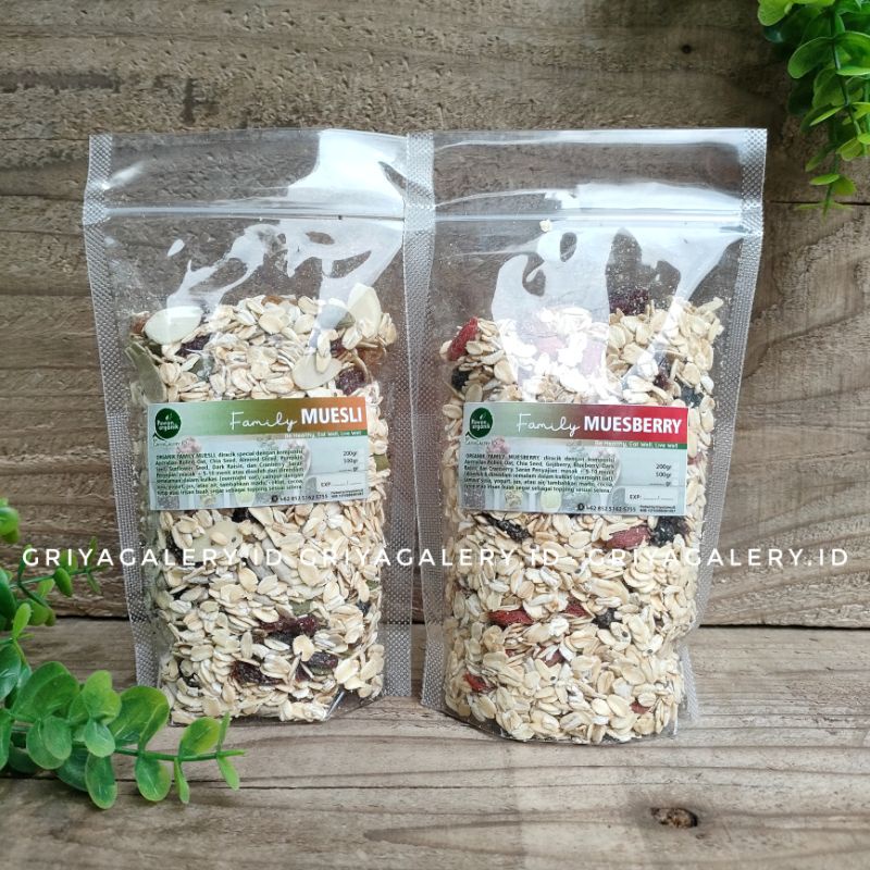 

ORGANIK Family Muesli - FAMILY MUESBERRY Fruit & Seed 200gr Muesly Organic Oat Overnight