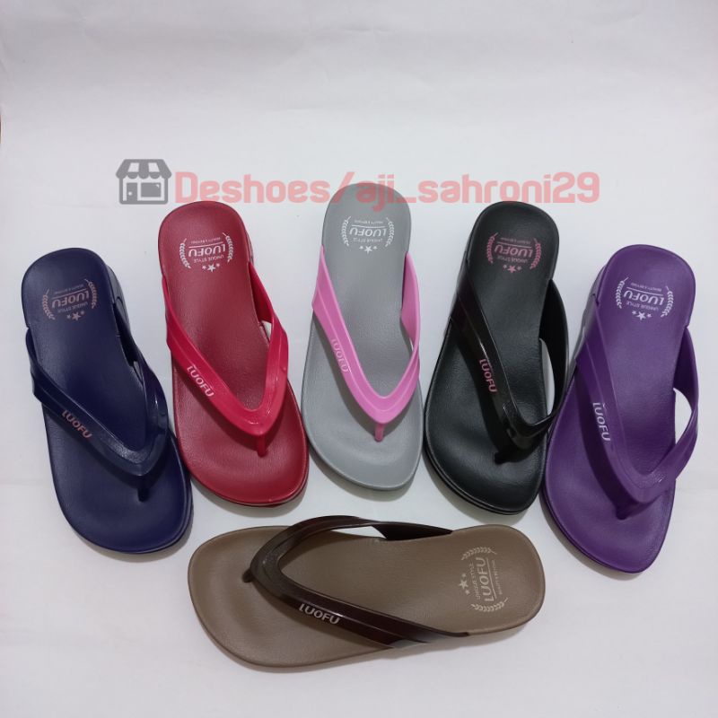 LUOFU E 7161 SIZE 36-40 ORIGINAL l Sandal Jepit jelly wanita l Sendal jepit cewek impor