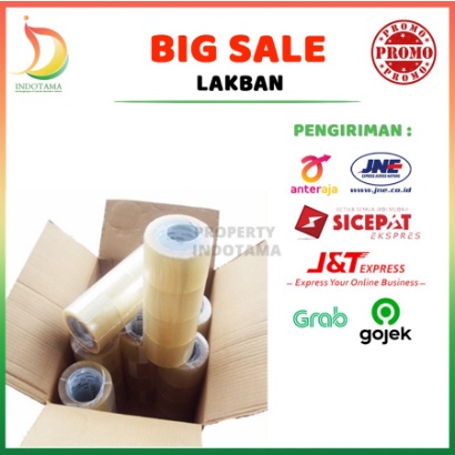 

Isolasi Lakban Bening Selotip Lakban Bening 45 mm x 90 Yard (1 Dus)