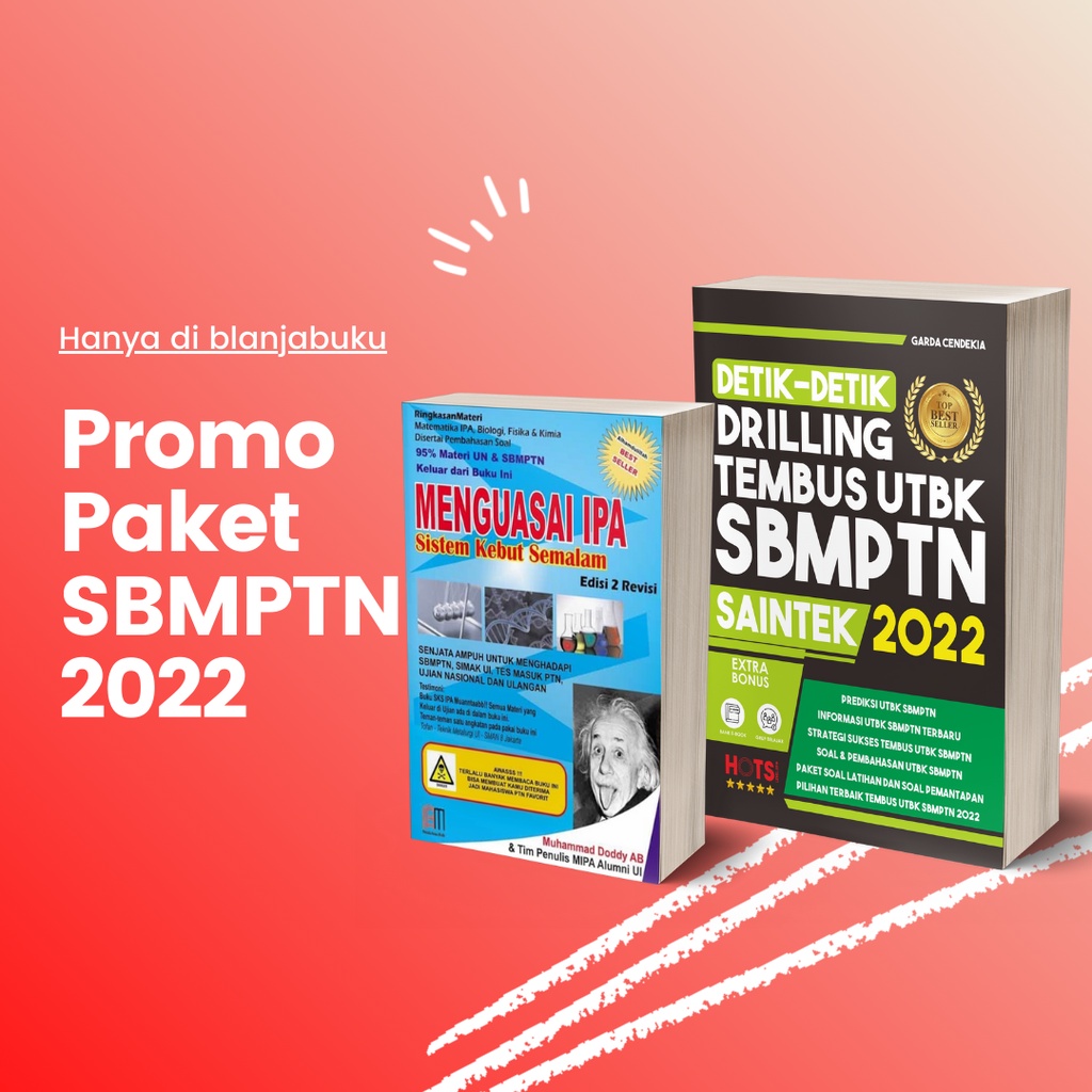 PAKET BUKU SBMPTN 2022/ SKS IPA + DETIK DETIK TEMBUS SBMPTN SAINTEK 2022