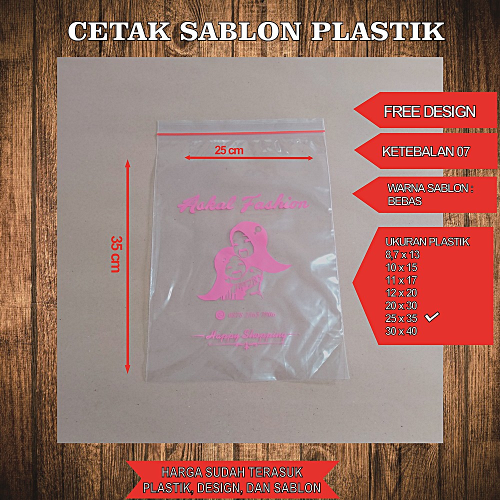 Plastik Ziplock Klip Zipper Ukuran 25 x 35