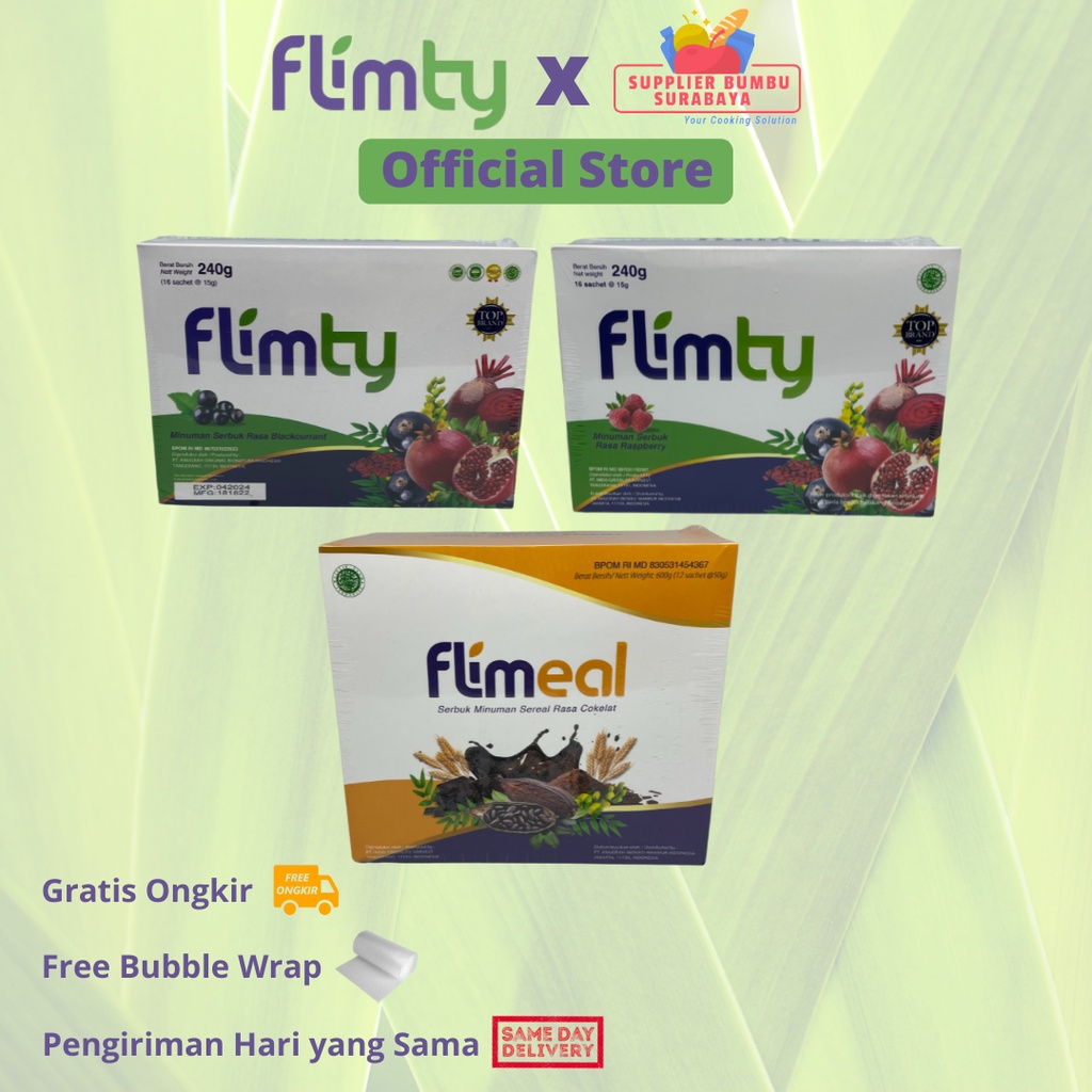 Flimty Fiber / Flimeal Original Minuman Serat Kaya Antioksidan Pelangsing Diet Detox 1 BOX