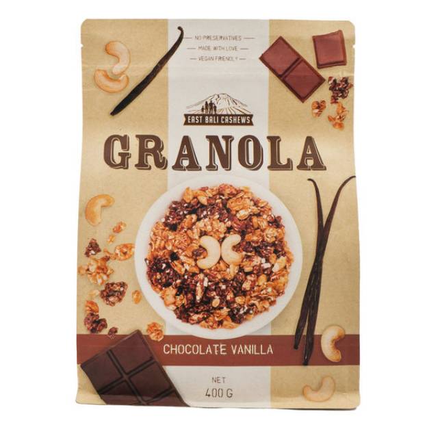 

East Bali Cashews Granola Rasa Cokelat Vanila 400 gr sarapan pagi