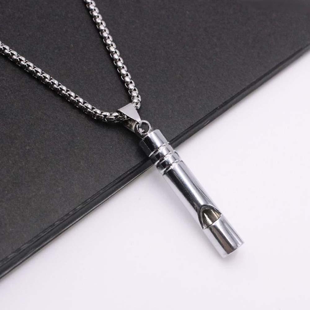 REBUY Rebuy Whistle necklace Personality Simple Wanita Gaya Keren Hip-hop Alloy Sweater Rantai