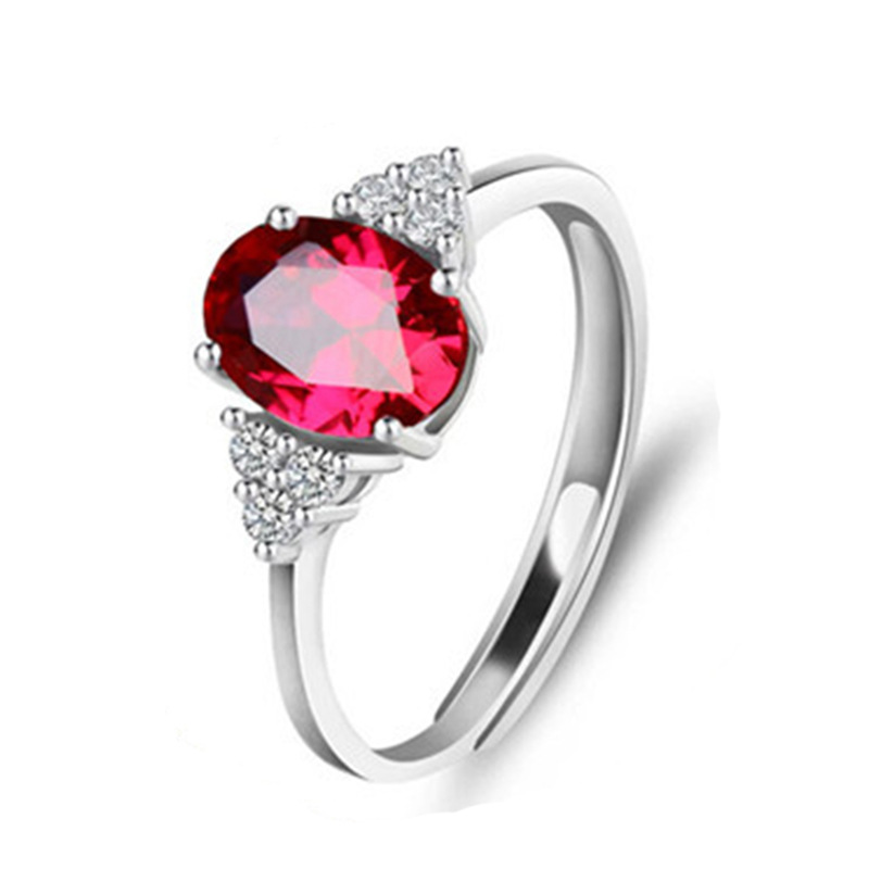 Cincin Ruby Inlaid Untuk Wanita