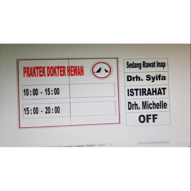 

Papan Dokter Hewan (40x50cm)