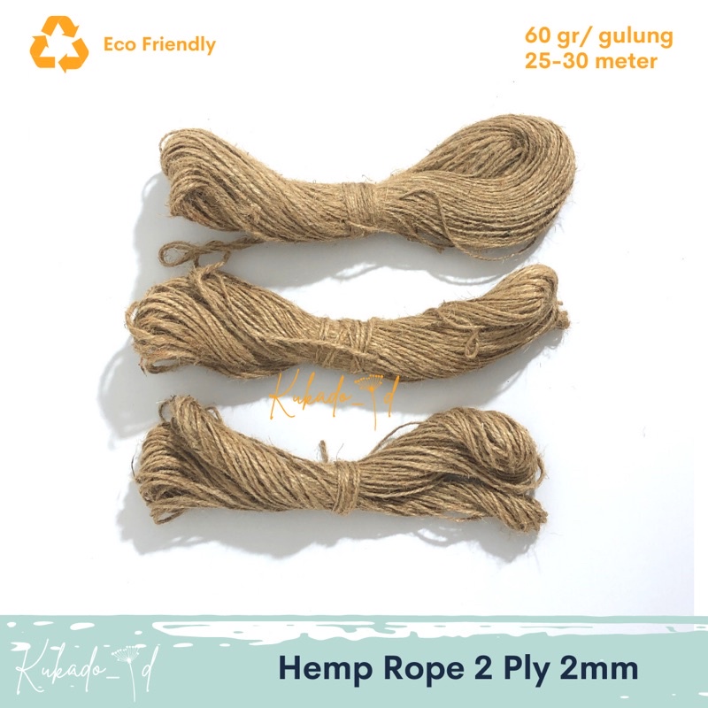 

TALI RAMI 2 MM 2 PLY/ HEMP ROPE/ TALI GONI/ HIASAN VINTAGE/ TALI