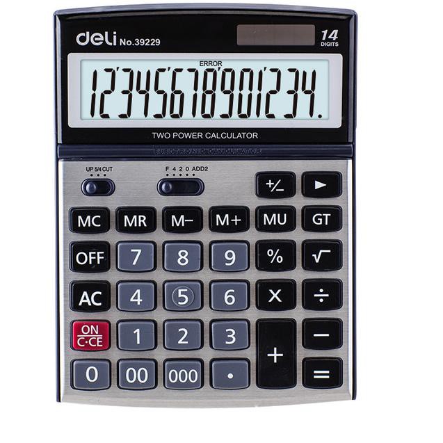 

= ORIGINAL >>>> Deli E39229 Dual power Calculator =