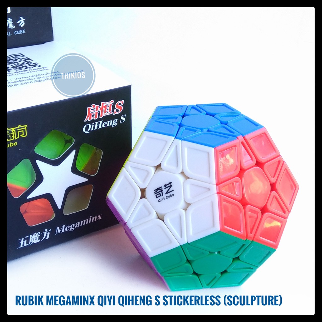 Rubik Megaminx Qiyi Qiheng S Stickerless Sculpture - Rubik Megaminx Stickerless