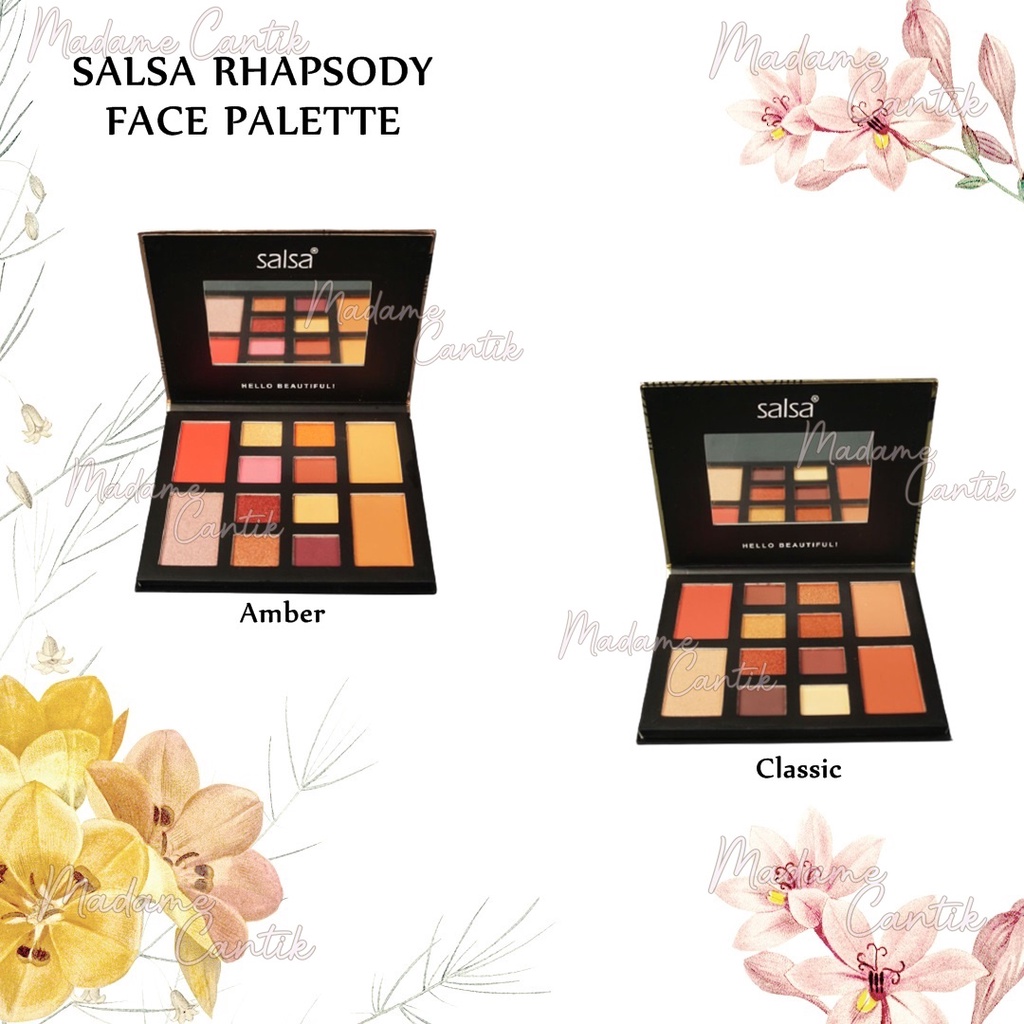 ✿ MADAME ✿ SALSA RHAPSODY FACE PALETTE - SALSA PALLETE 12 COLOUR BPOM