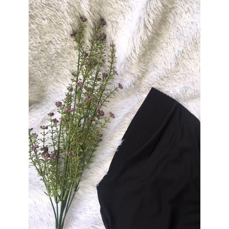 MURAH 1KG=(14pcs) Jibab Sport Murah /Jilbab Lycra Instan Jokowi /ADDIBA SERPOL-HITAM