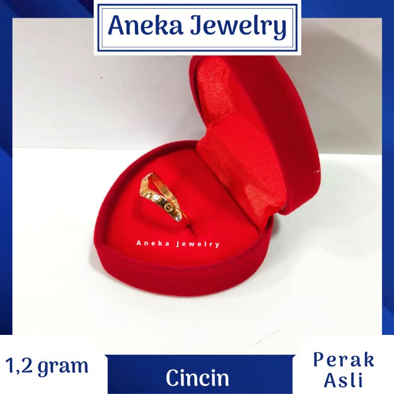 Cincin V Ukir Mata2, Perak 925, Sepuh Emas Rosegold