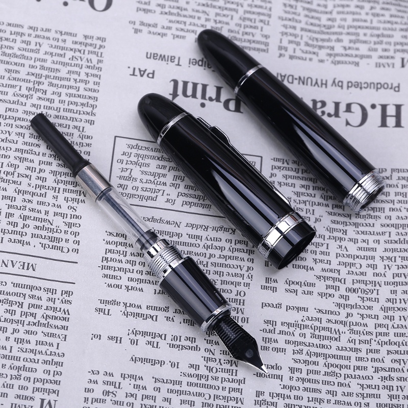 Mary New Jinhao159 Black Dan Silver Untuk M Nib Fountain Pen Tebal