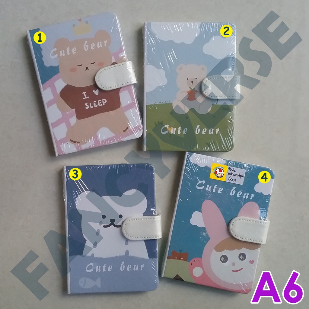 

Notebook Hardcover A6 Cute Bear 6001 / Agenda Diary Notes Buku Catatan
