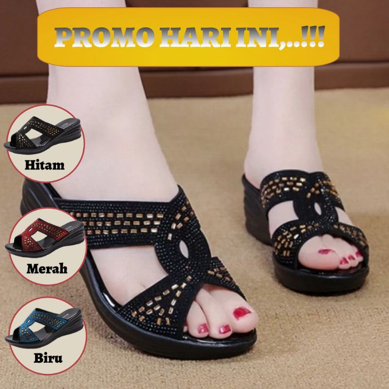 SANDAL WEDGESS WANITA TERBARU SANDAL WANITA HAK TINGGI SANDAL WEDGESS CEWEK MODEL TERBARU