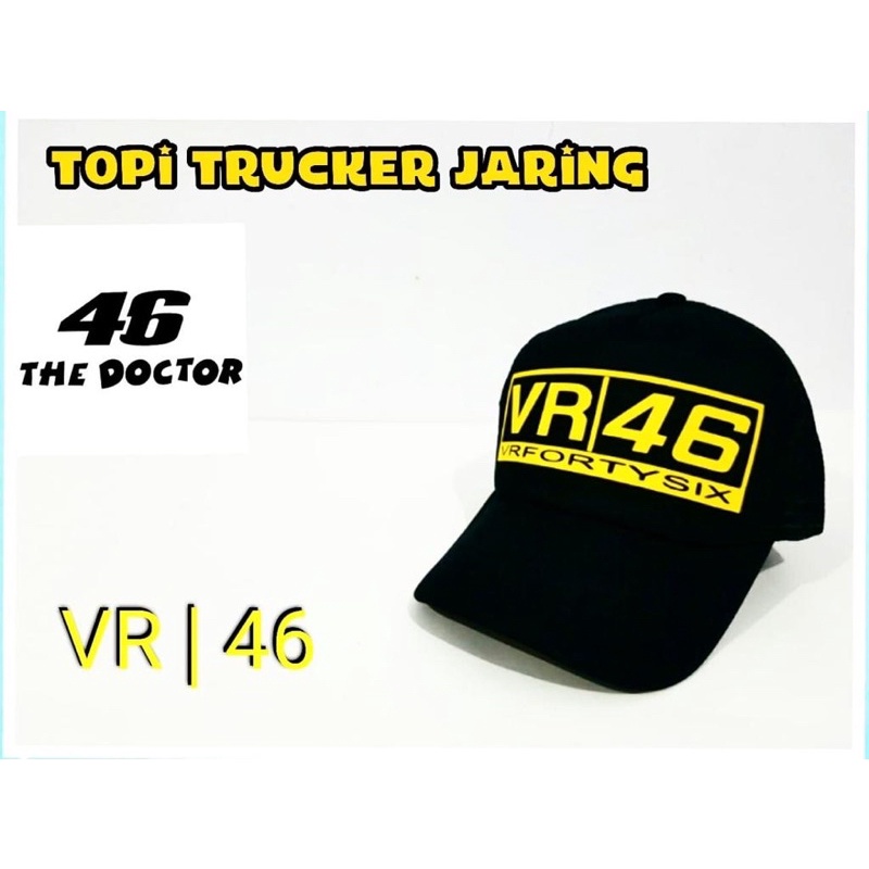 Topi Trucker VR 46 Sablon Kuning