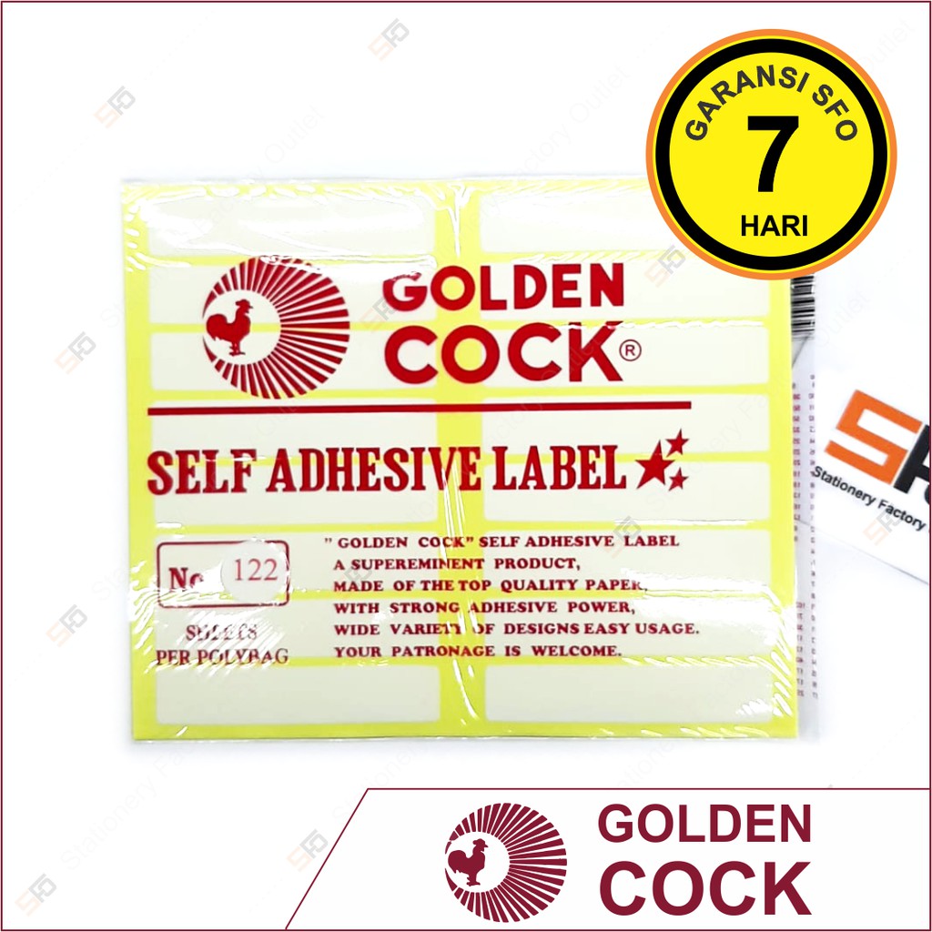 

Label Sticker Golden Cock 122 (17x85mm)