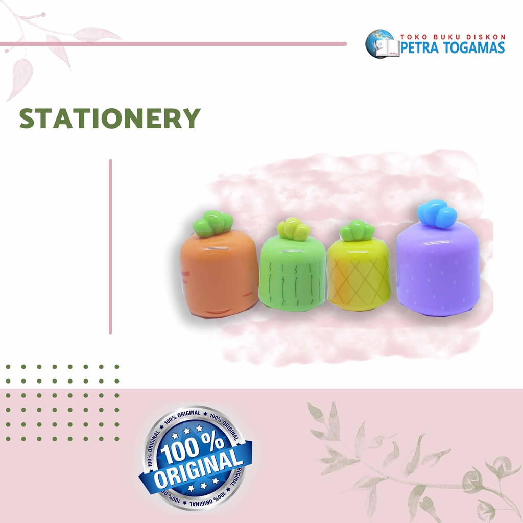 

SHARPENER 1 LUBANG 8093 BENTUK FRUIT CAKE // RAUTAN // OROTAN LUBANG
