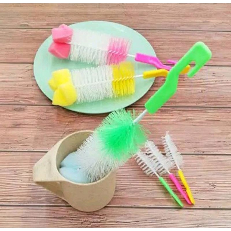 Sikat Botol Susu 2 In 1 Baby Bottle Rotary Brush Pembersih Botol