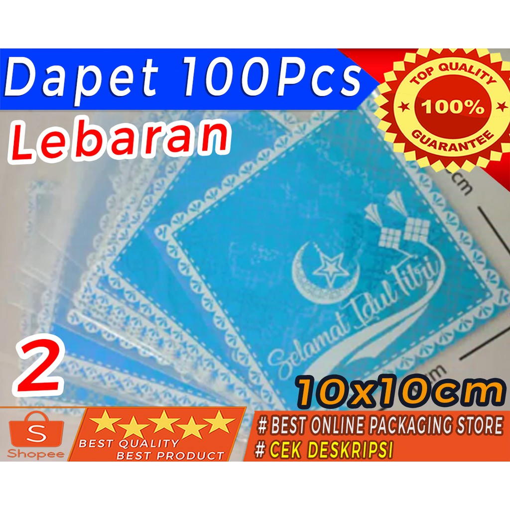 

COOKIES BAG / PLASTIK COOKIES MOTIF LEBARAN 10x10 isi 100lbr - 2 isi 100lbr