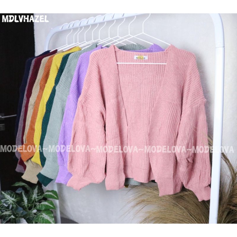 MDLV ~ CARDI HAZEL RAJUT (BG) // CARDIGAN RAJUT CEWEK // OUTER RAJUT CEWEK // FASHION WANITA