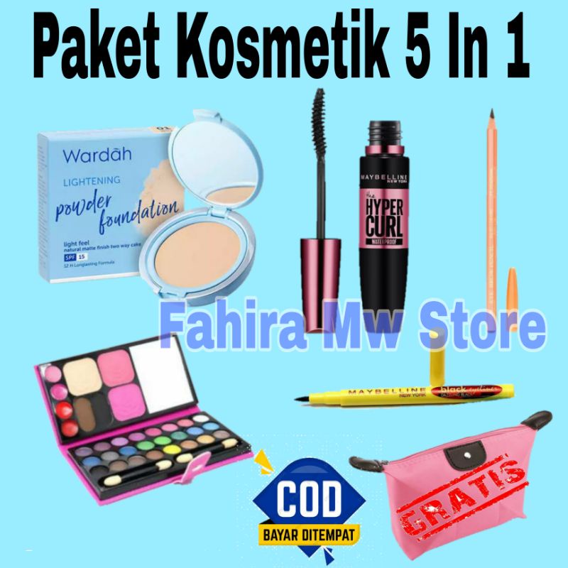Paket Kosmetik Wardah 5 In 1 / Paket Kecantikan Wanita