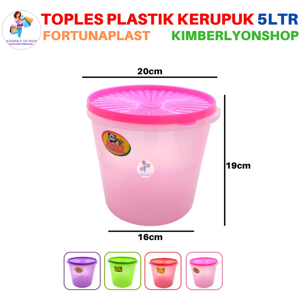 Kimberlyonshop Toples Sealware Tempat Kerupuk Peyek Plastik 5ltr Fortunaplast Lovenia