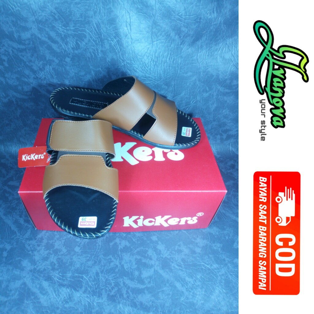 Grosir sandal slop pria kickers,  sandal kasual