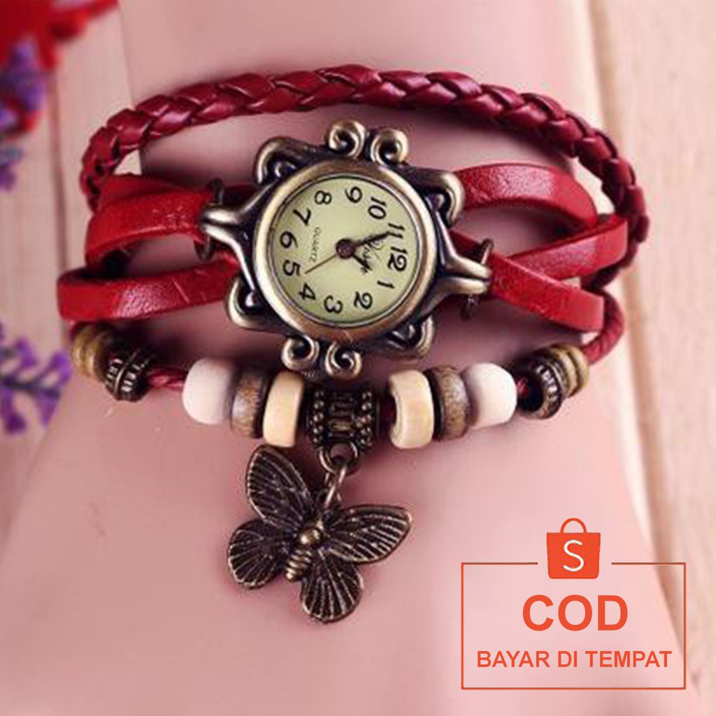 [✅COD] Jam Tangan Gelang Analog Watch Fashion Wanita Cewek Anti Air Murah Couple Original