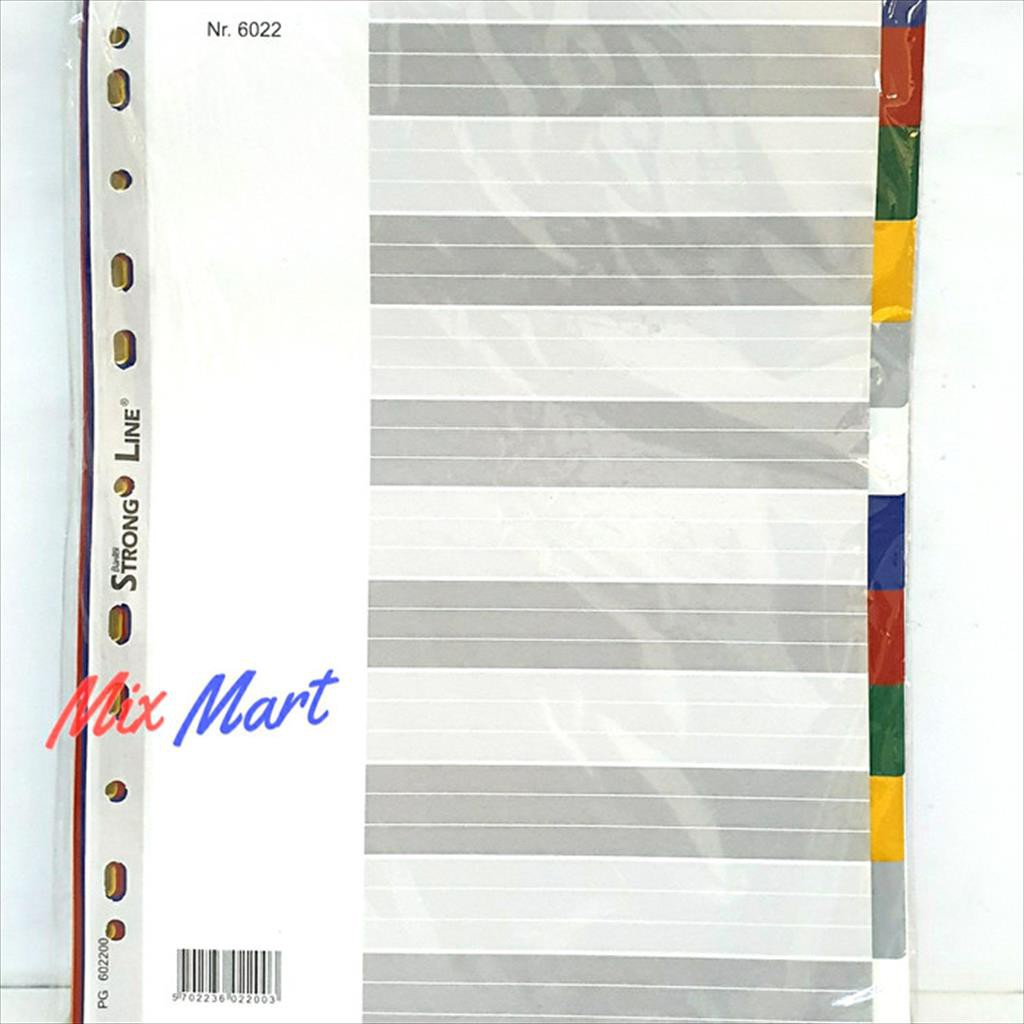 

Divider Bantex 6022 Plastik A4 12 tabs