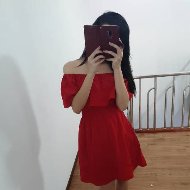 Sabrina Red Dress Preloved