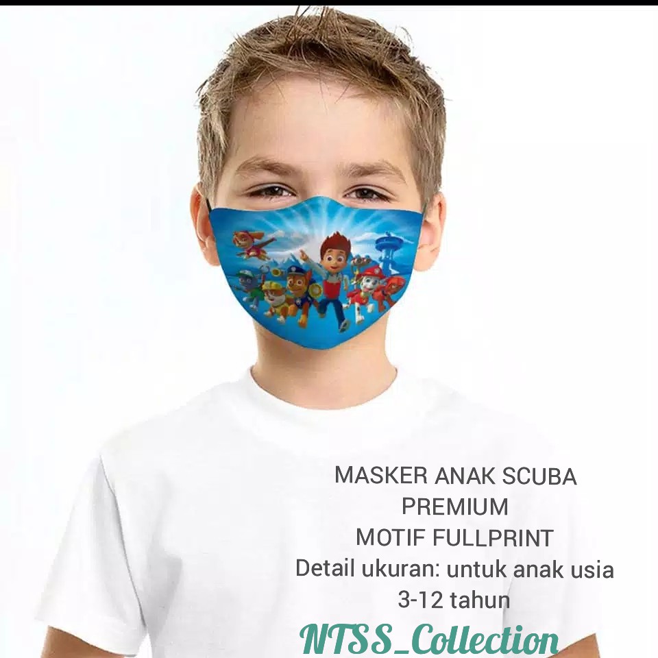 MASKER SCUBA ANAK PREMIUM MASKER SCUBA ANAK KARAKTER MASKER SCUBA MOTIF FULLPRINT