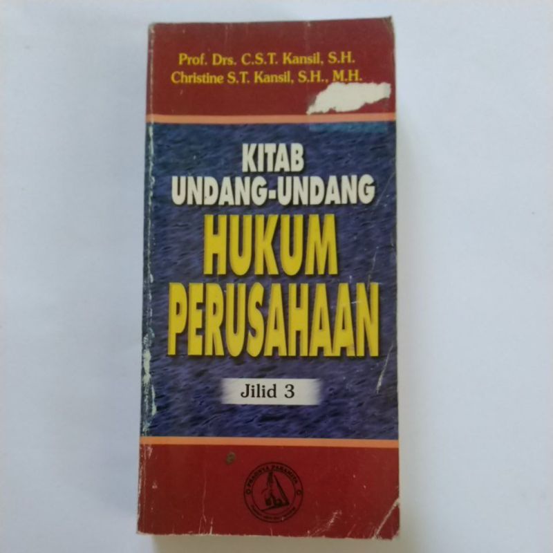 Buku Kitab Undang-Undang Hukum Perusahaan jilid 3