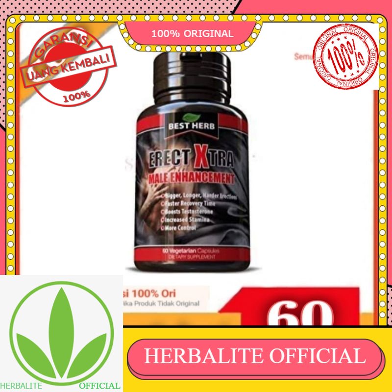 100% ORIGINAL [Produk Original] Best Herb Erect Xtra Male Enhancement - Suplemen Stamina Pria