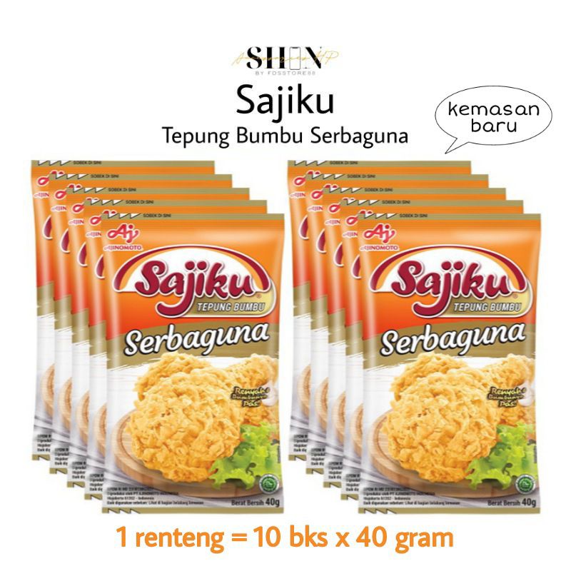 

Sajiku Tepung Bumbu Serba Guna 40 gr x 10 sachet