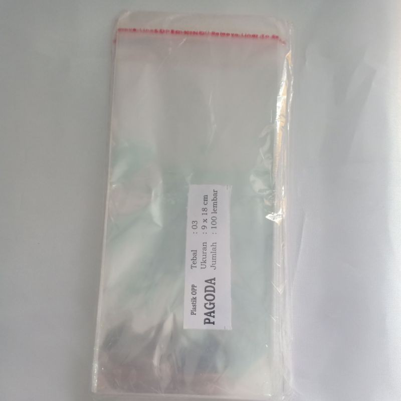 OPP Kantong 9x18/Plastik Opp 9x18